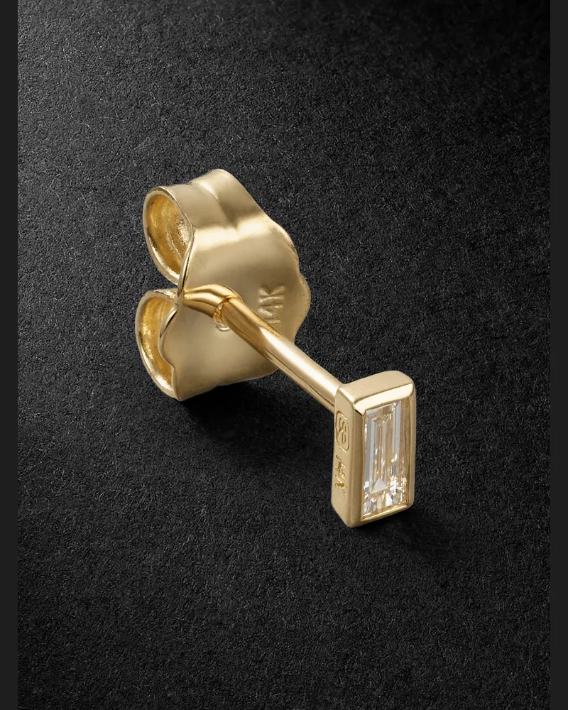 Sydney Evan Einzelner Ohrstecker aus 14 Karat Gold mit Diamant Gold