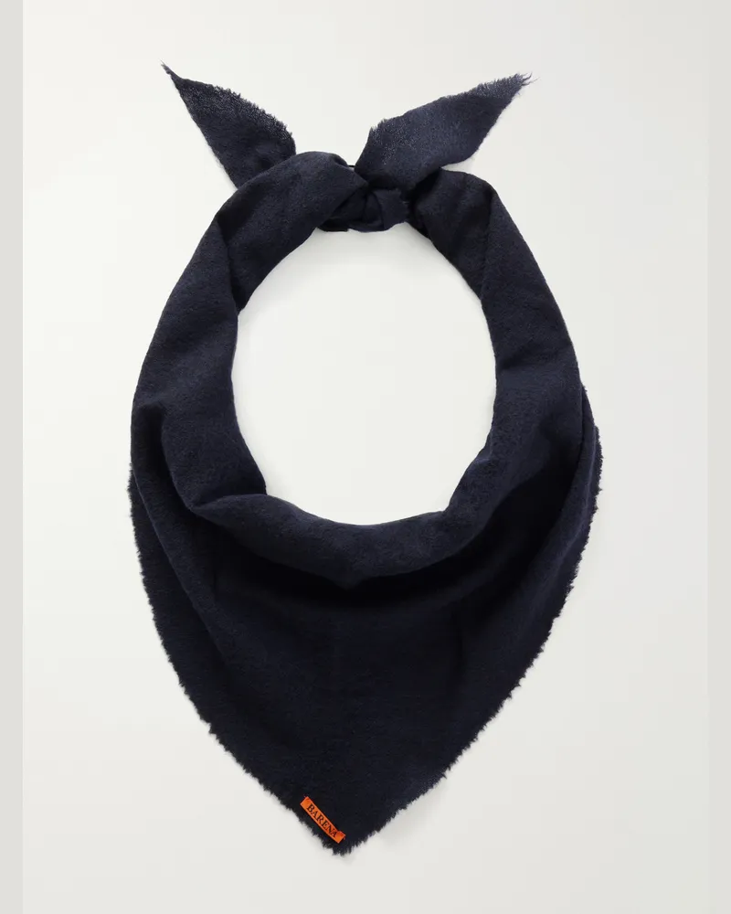 BARENA Virgin Wool Scarf Blue