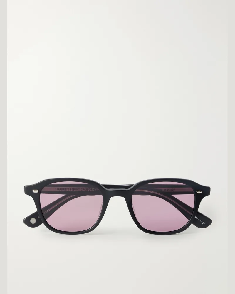 Garrett Leight Lachman Round-Frame Acetate Sunglasses Black