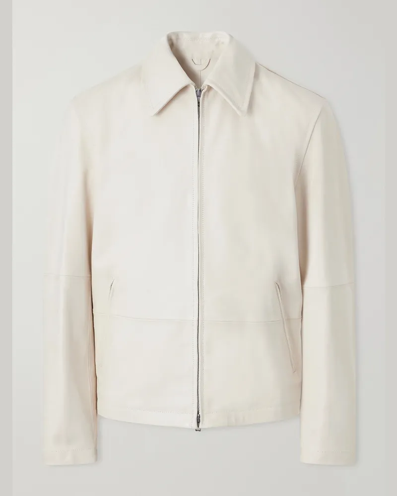 Our Legacy Rework Panelled Waxed-Suede Jacket Neutrals