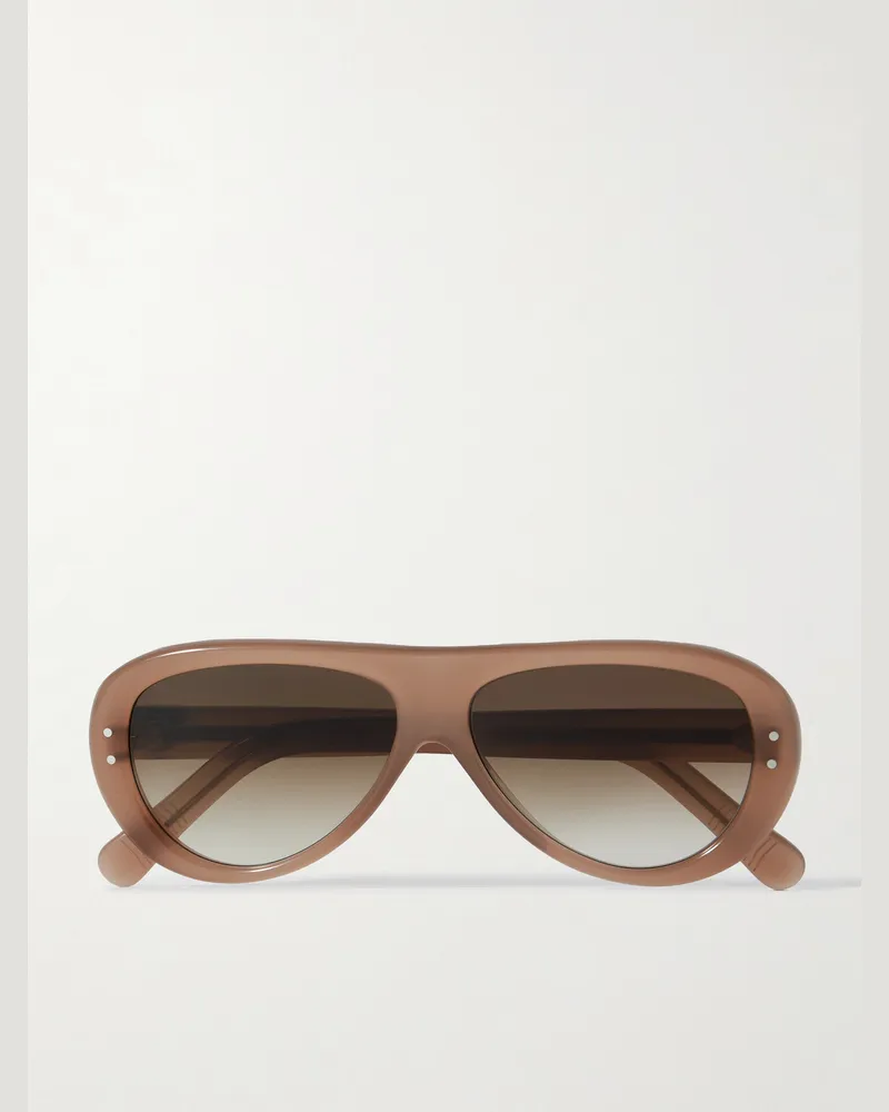 MR P. Cubitts Ischia Aviator-Style Acetate Sunglasses Brown