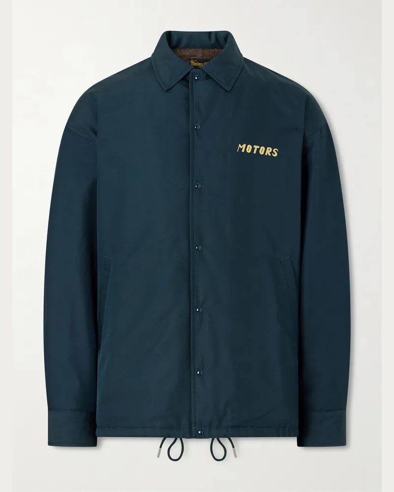 Visvim Embroidered Wool and Silk-Blend-Gabardine Jacket Green