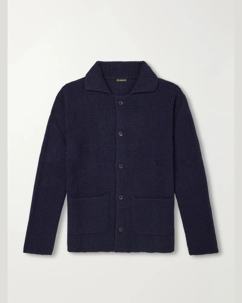 RRL Shawl-Collar Cashmere Cardigan Blue