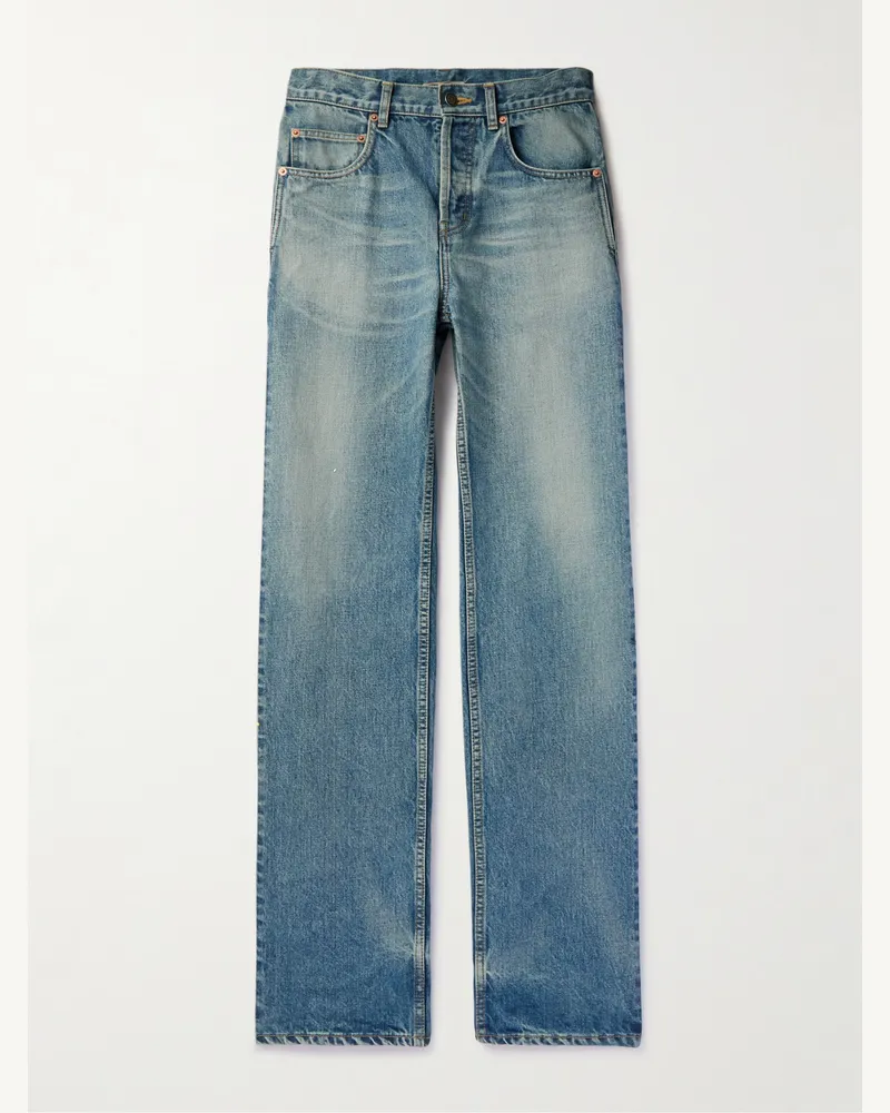 Saint Laurent Gerade geschnittene Jeans Blau