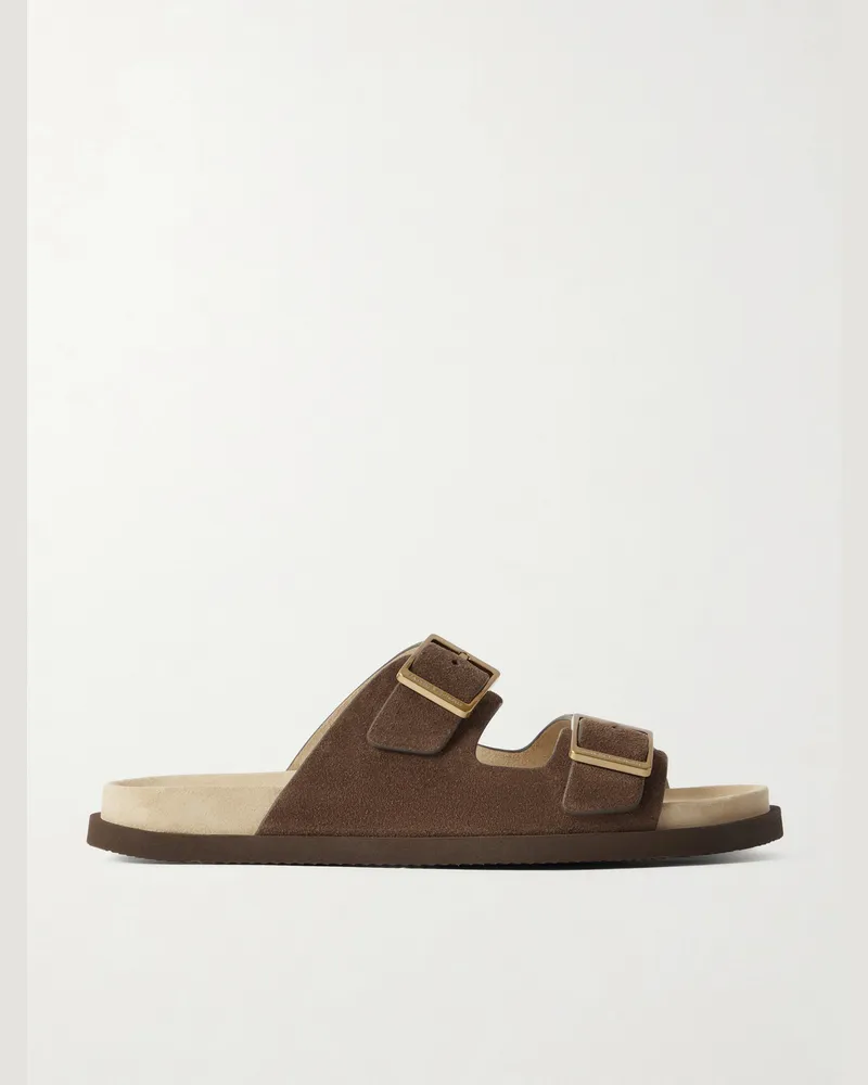 Brunello Cucinelli Suede Sandals Brown