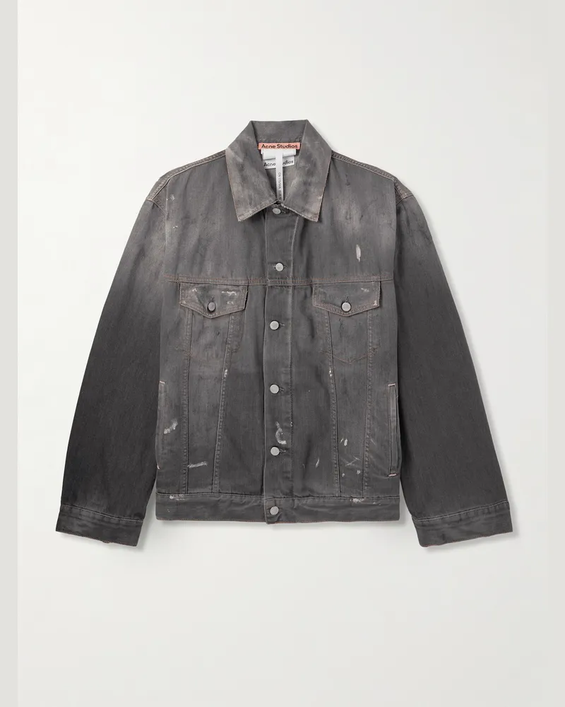 Acne Studios Robert U Oversized-Jeansjacke aus Bio-Denim Grau