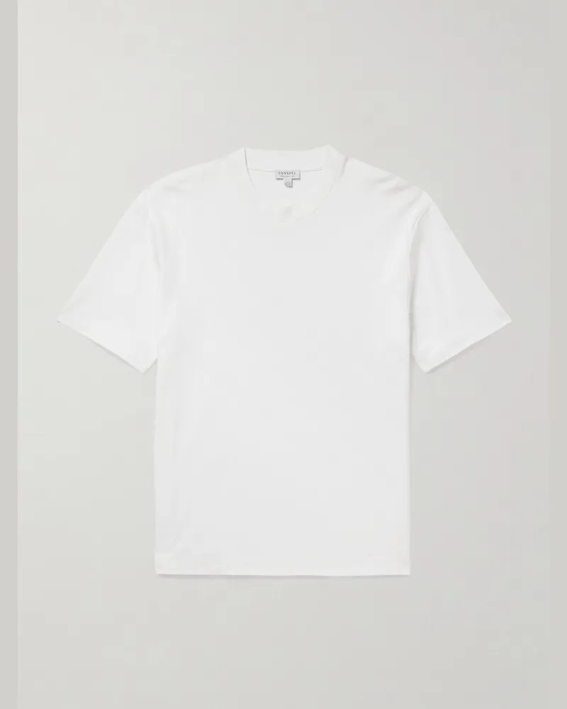 Sunspel Supima Cotton-Jersey T-Shirt White