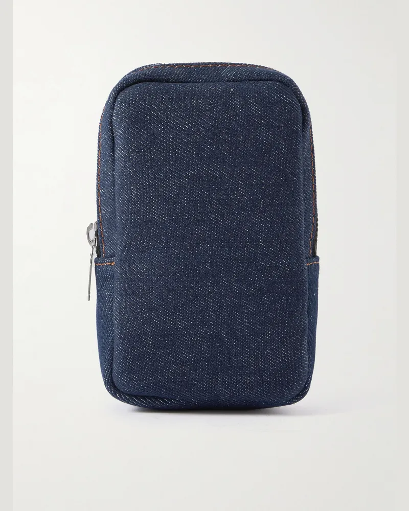 EÉRA Luna Etui aus Baumwoll-Canvas Blau