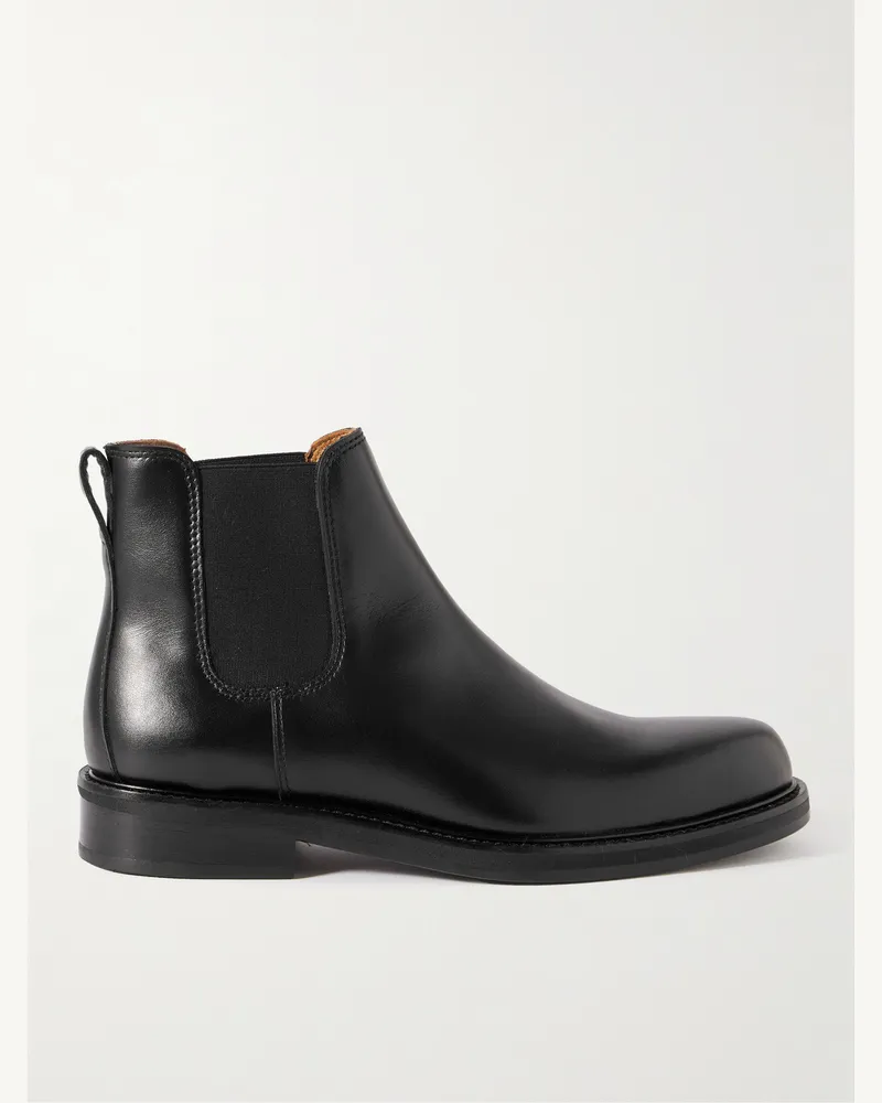 MR P. Olie Chelsea Boots aus Leder Schwarz