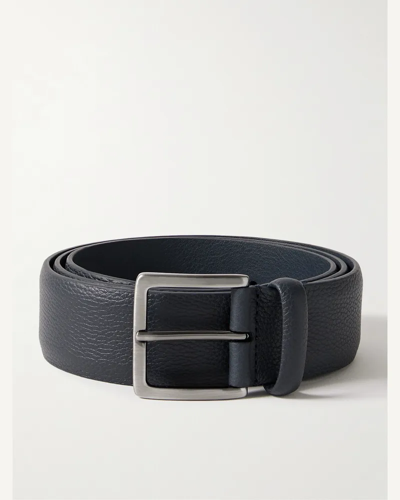 Anderson's Gürtel aus vollnarbigem Leder, 4 cm Blau