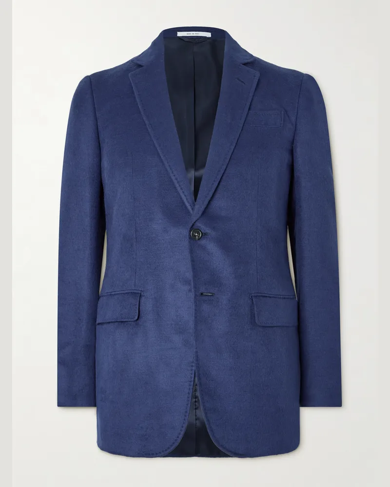 Gabriela Hearst Irving Slim-Fit Silk-Felt Blazer Blue