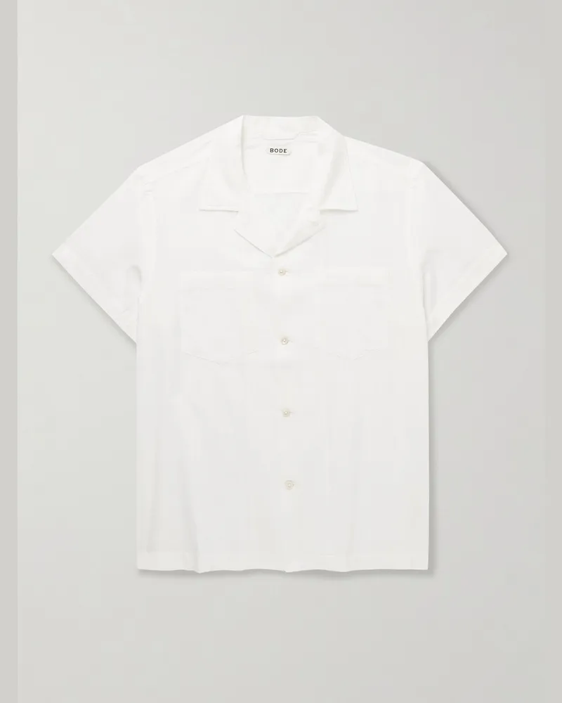 BODE Hemd aus Baumwoll-Voile mit Reverskragen Weiß