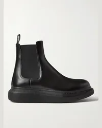 Alexander McQueen Hybrid Chelsea Boots aus Leder Schwarz