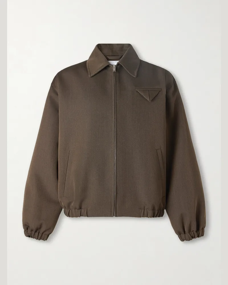 Bottega Veneta Blouson aus Woll-Twill Braun