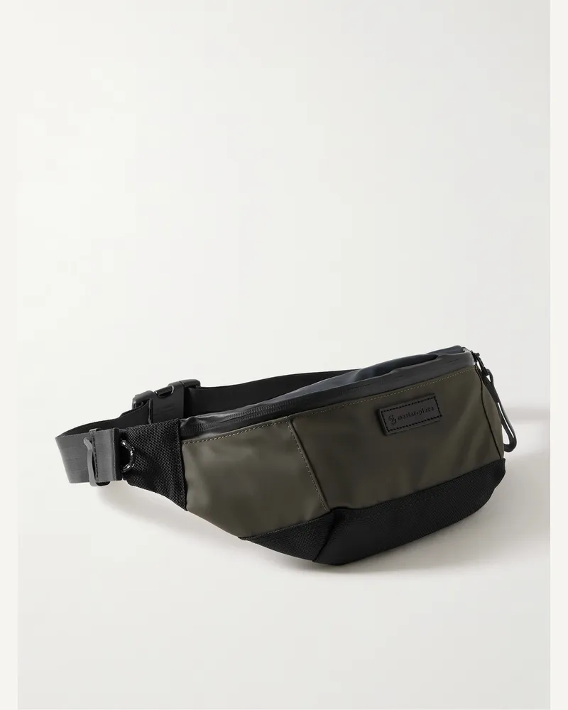 MASTER PIECE Slick Gürteltasche aus gummiertem Shell und „CORDURA® Ballistic“-Nylon Grau