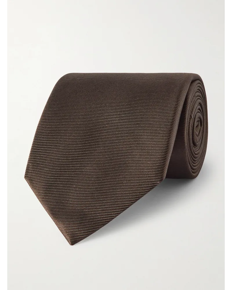 Tom Ford Krawatte aus Seiden-Twill, 8 cm Braun