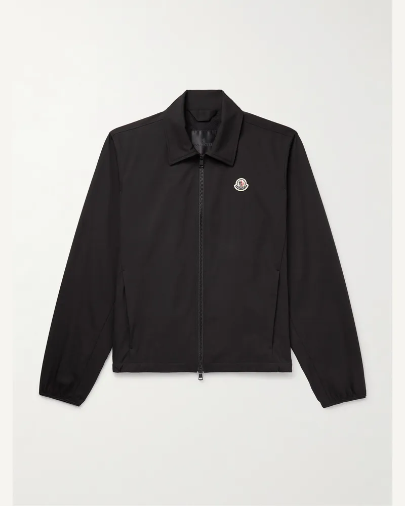 Moncler Evandro Jacke aus Shell mit Logoapplikation Schwarz