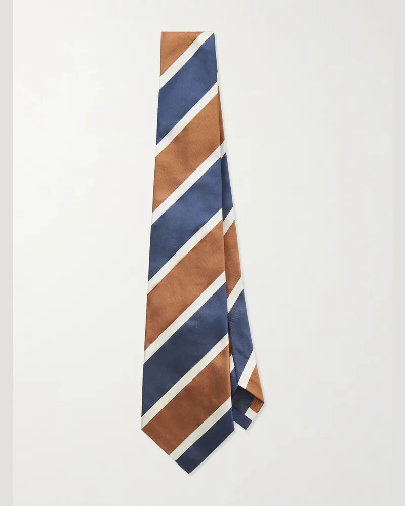 Dunhill 9.5cm Striped Silk Tie Multi