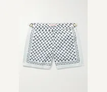 Bulldog Luminis gerade geschnittene mittellange Badeshorts aus recyceltem Shell mit Print