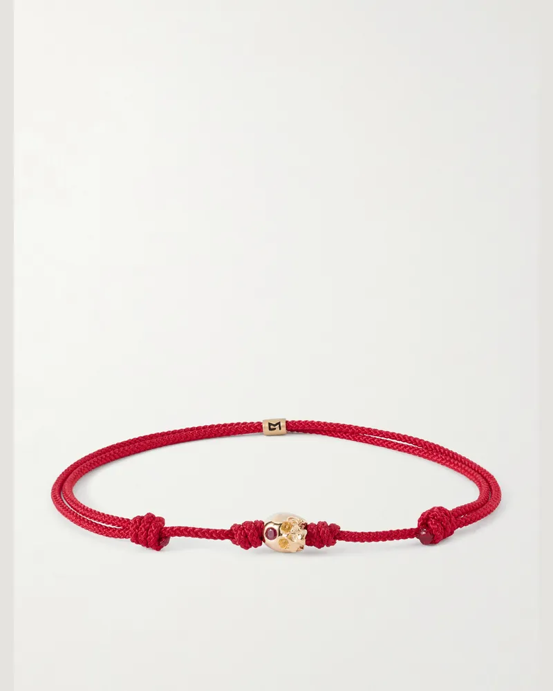 Luis Morais Armband mit Detail aus 14 Karat Gold und Rubin Rot