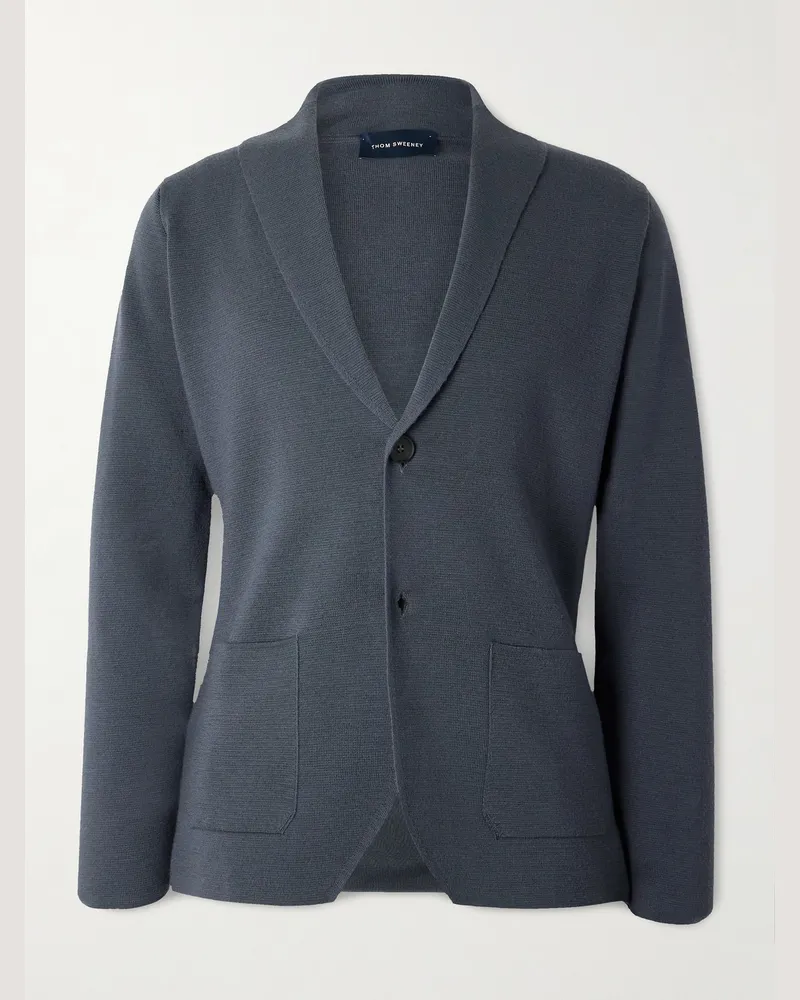 Thom Sweeney Merino Wool Blazer Gray