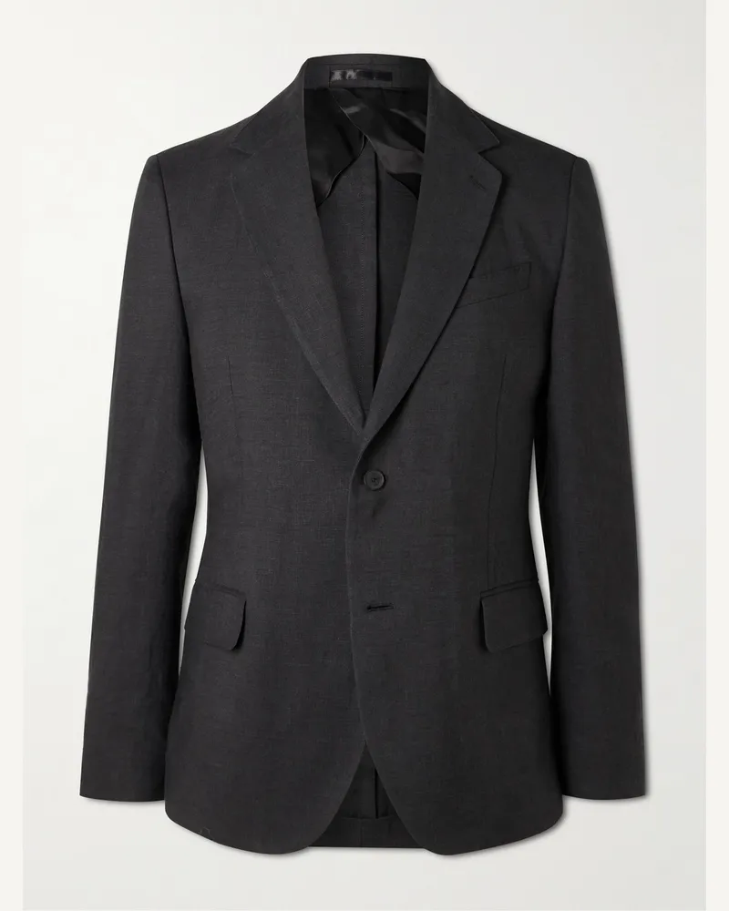 MR P. Sakko aus Leinen (Regular Fit Grau