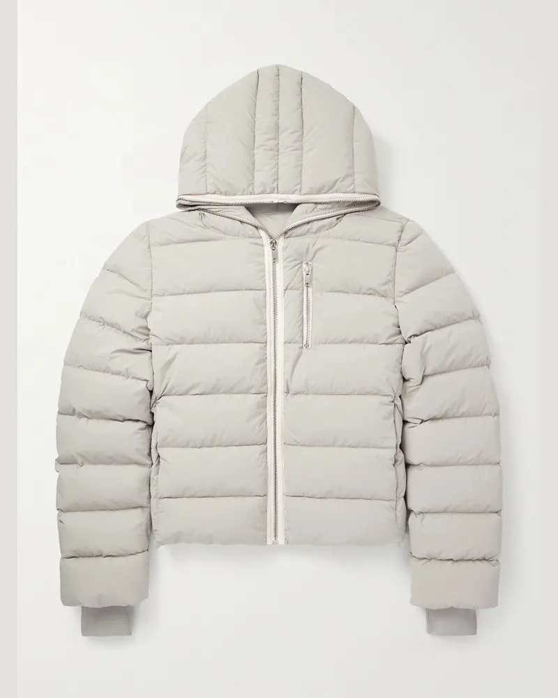 Rick Owens Daunenjacke aus gestepptem Shell mit Kapuze Grau