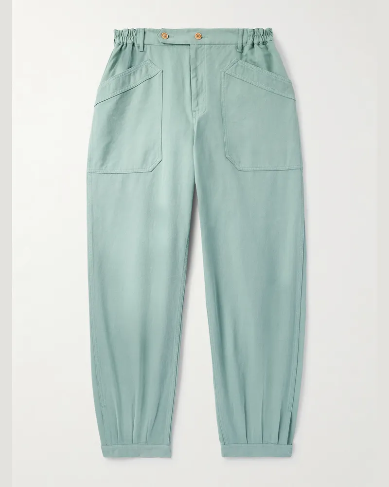 Visvim Carrol schmal zulaufende Hose aus Baumwoll-Twill Grün