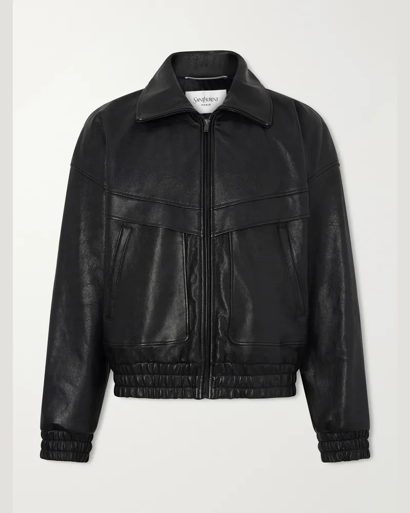 Saint Laurent Leather Jacket Black