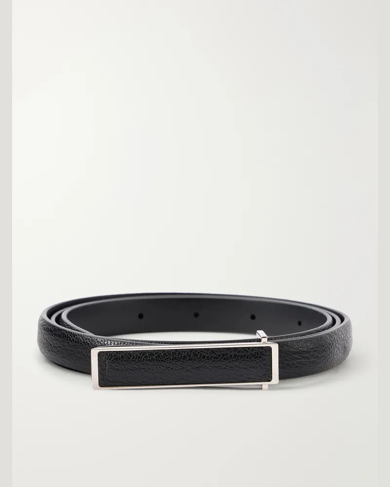 Tom Ford 1.5cm Full-Grain Leather Belt Black