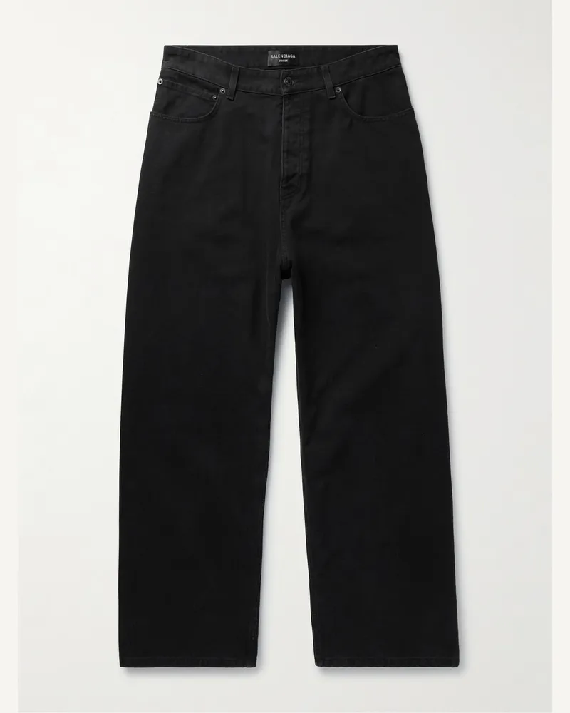 Balenciaga Wide-Leg Jeans Black