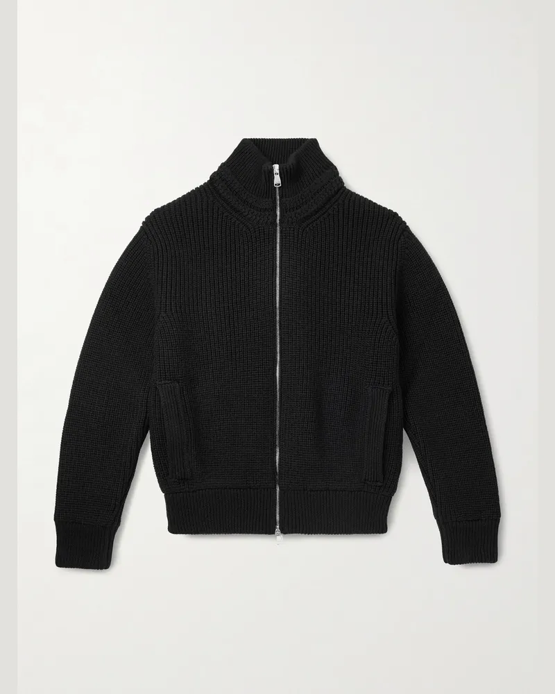 Valstar Wool Zip-Up Sweater Black