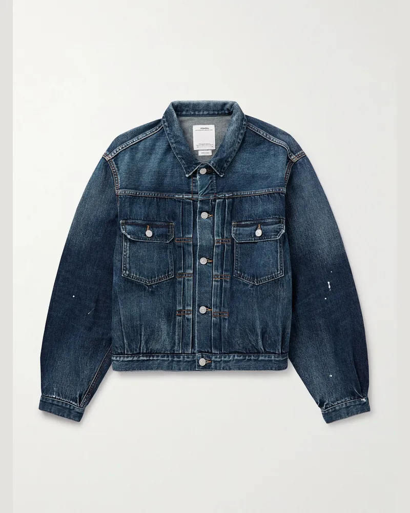 Visvim Social Sculpture Jeansjacke aus Selvedge Denim Blau