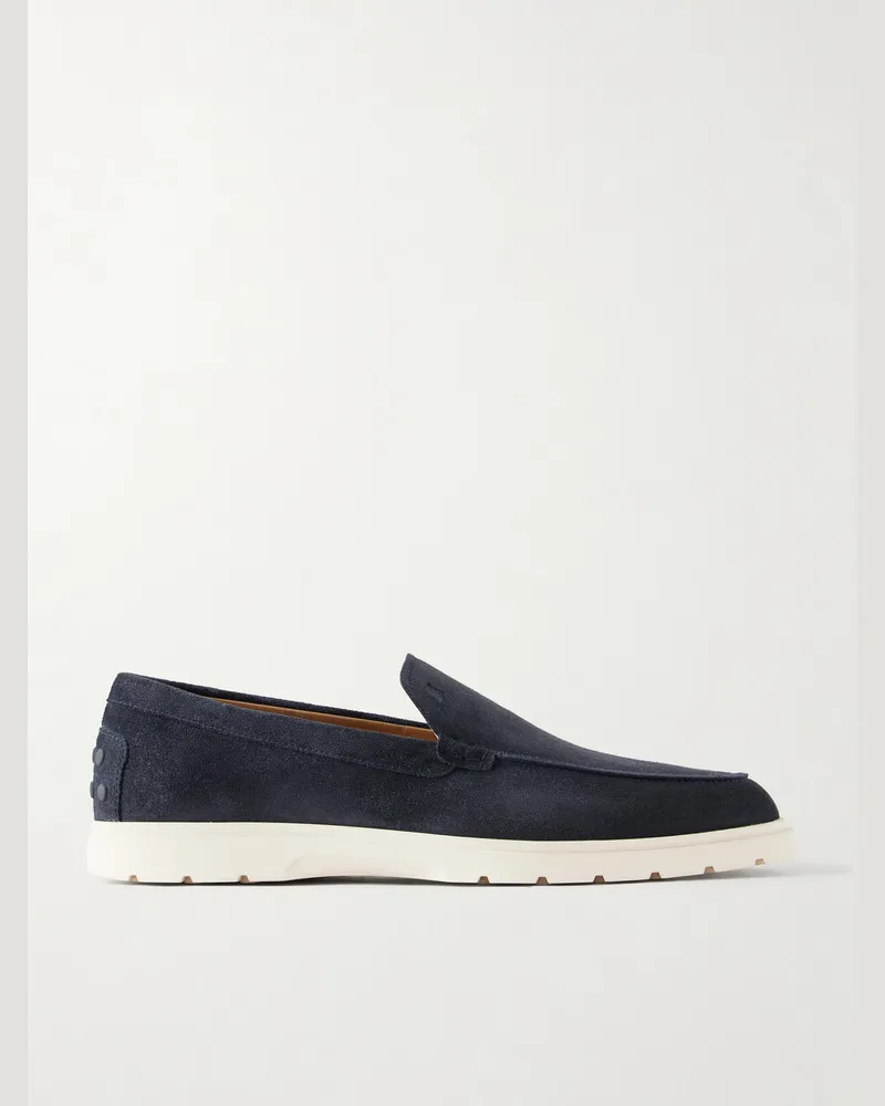 TOD'S Gommino Suede Loafers Blue