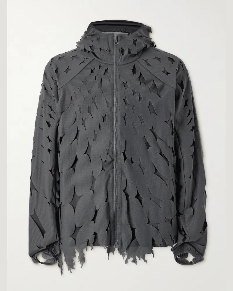Post Archive Faction 5.1 Wendejacke aus technischem Shell mit Cut-outs und Kapuze Grau