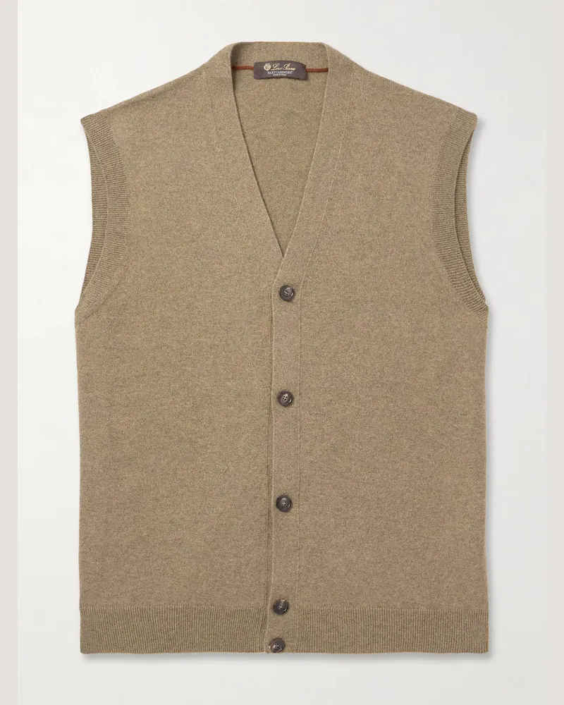 Loro Piana Weste aus Baby-Kaschmir Braun