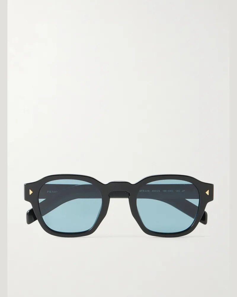 Prada Round-Frame Acetate Sunglasses Black