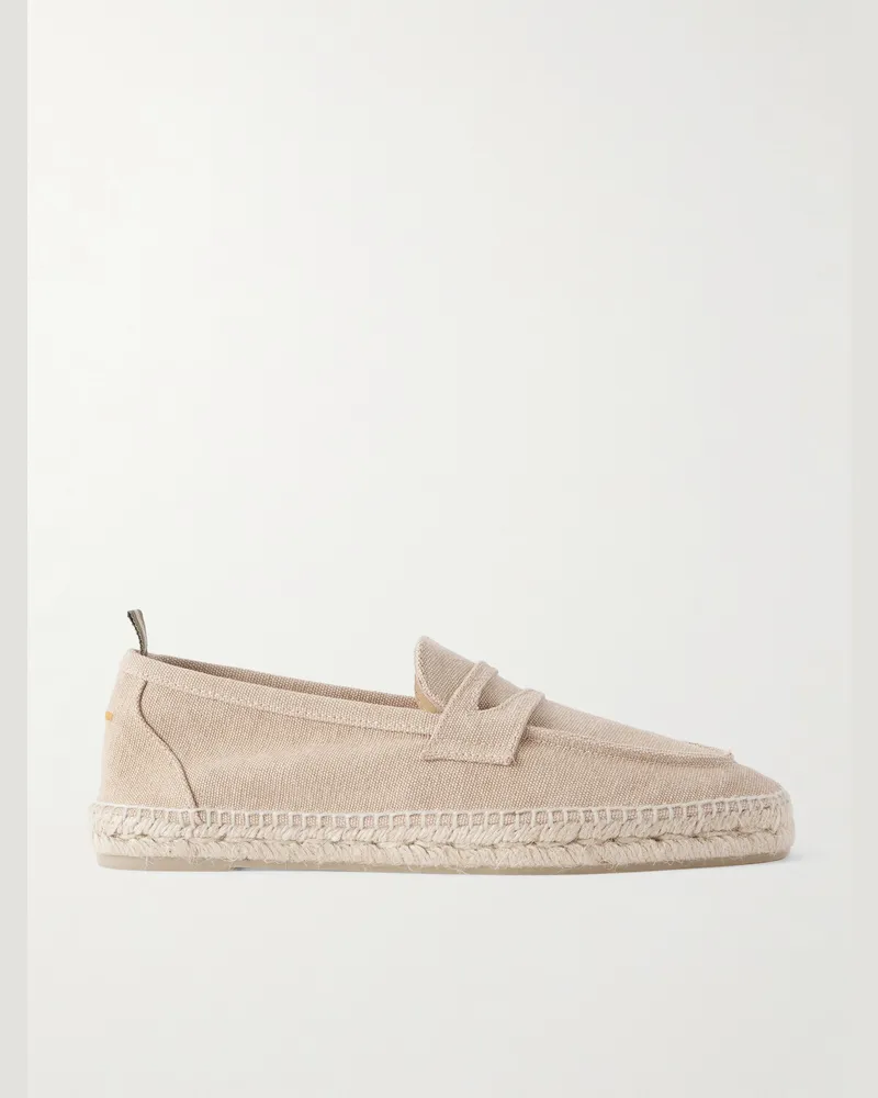 Castañer Nacho Espadrilles aus vorgewaschenem Canvas Neutral