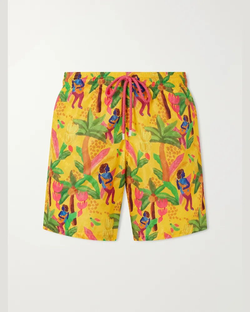 Vilebrequin Moopea Straight-Leg Mid-Length Printed ECONYL® Swim Short Multi