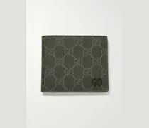 GG Supreme Monogrammed Coated-Canvas and Leather Billfold Wallet