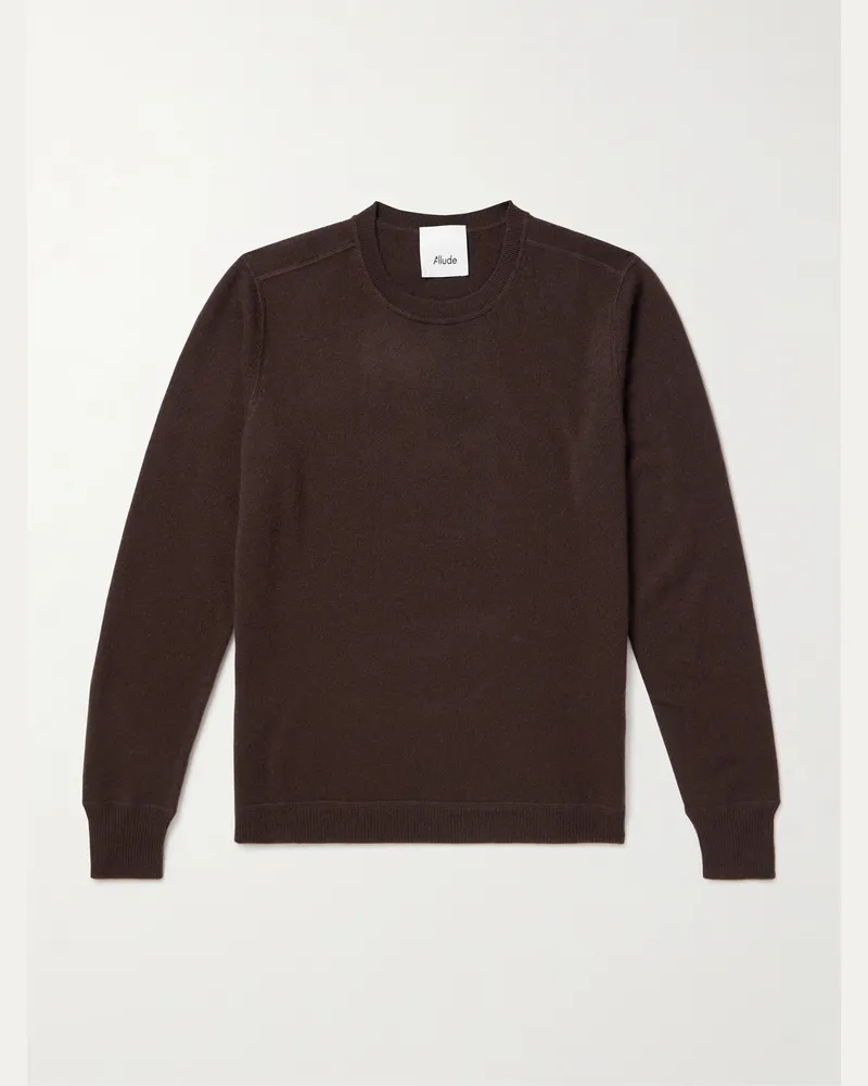 ALLUDE Cashmere Sweater Brown