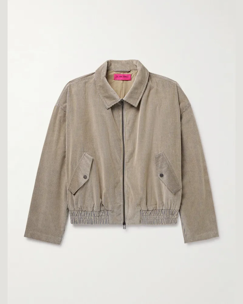 The Elder Statesman Blouson aus Baumwollcord Grau