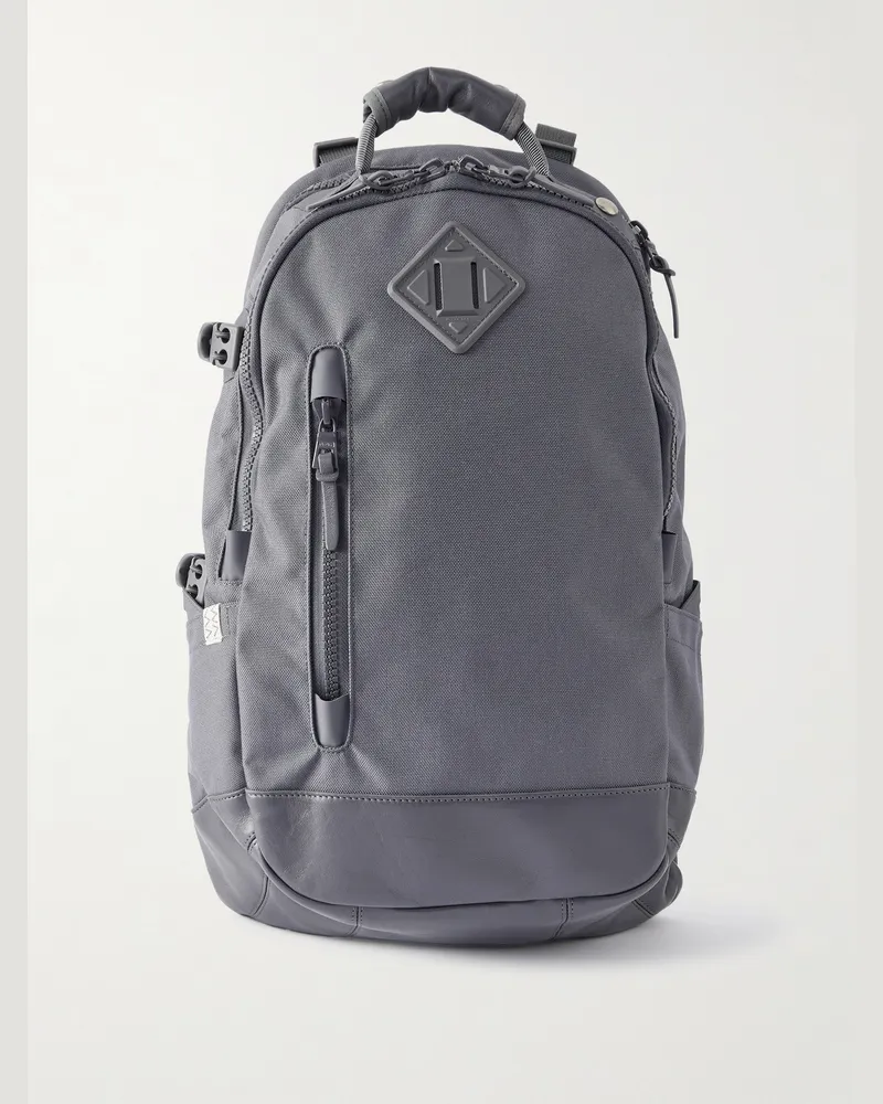 Visvim Rucksack aus CORDURA® mit Lederbesatz Grau