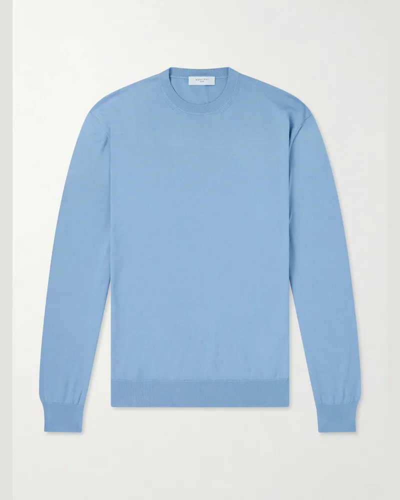 Boglioli Cotton-Jersey Sweater Blue