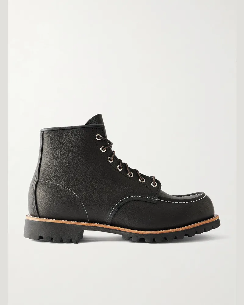 Red Wing Shoes 8146 Roughneck Schnürstiefel aus vollnarbigem Leder Schwarz