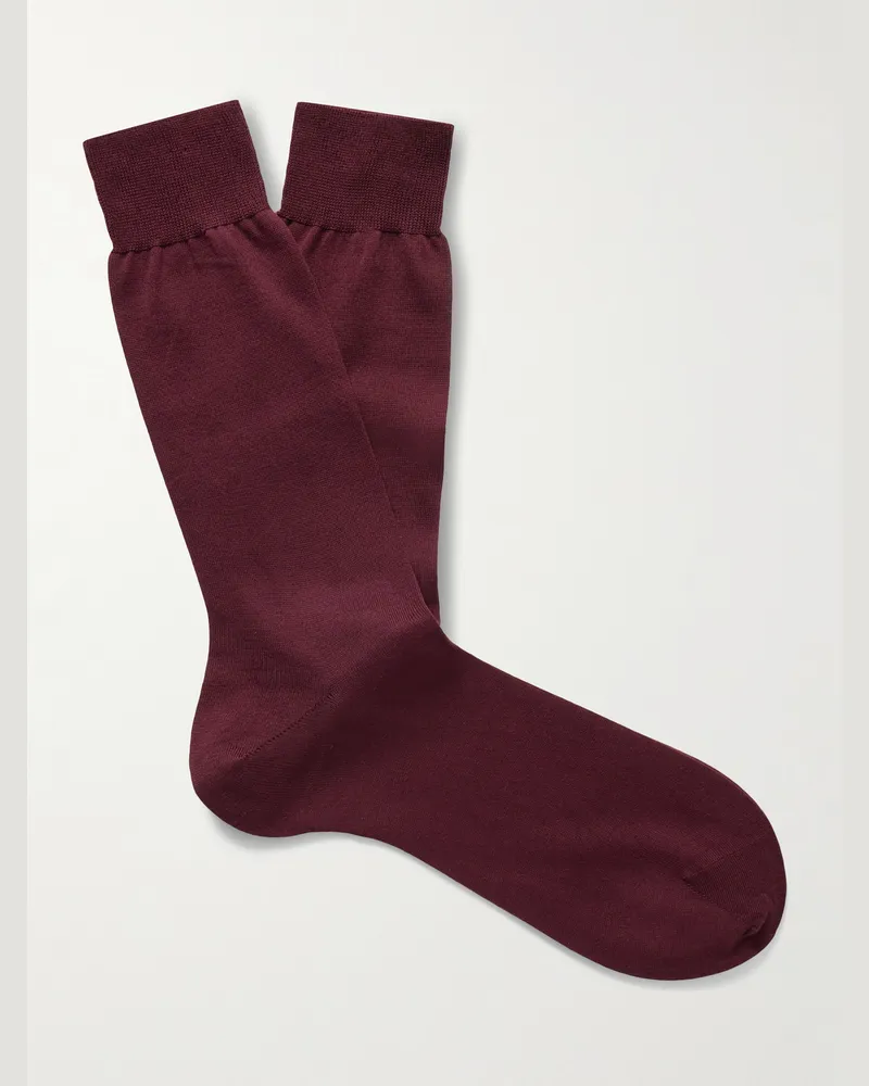 MR P. Socken aus Biobaumwolle Burgunder