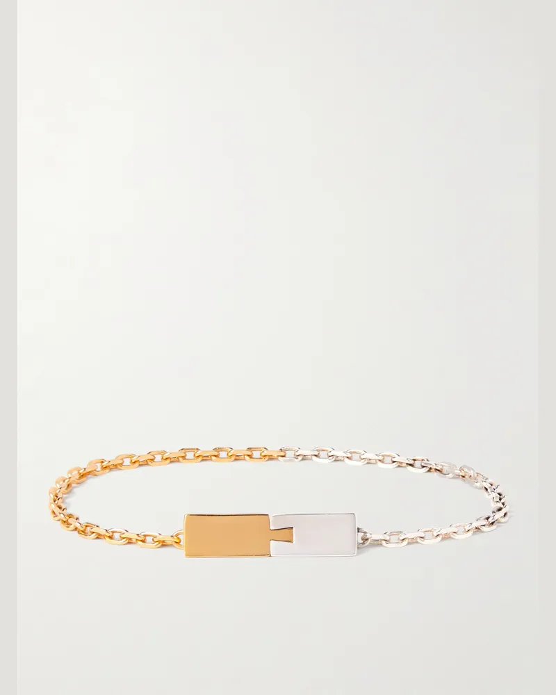 Bottega Veneta Armband aus Gold-Vermeil und Sterlingsilber Silber