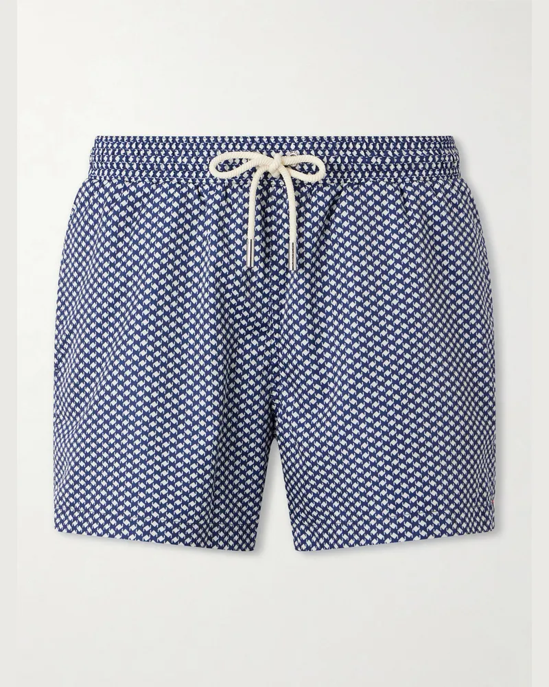 Orlebar Brown Jack II Straight-Leg Mid-Length Printed Swim Shorts Blue