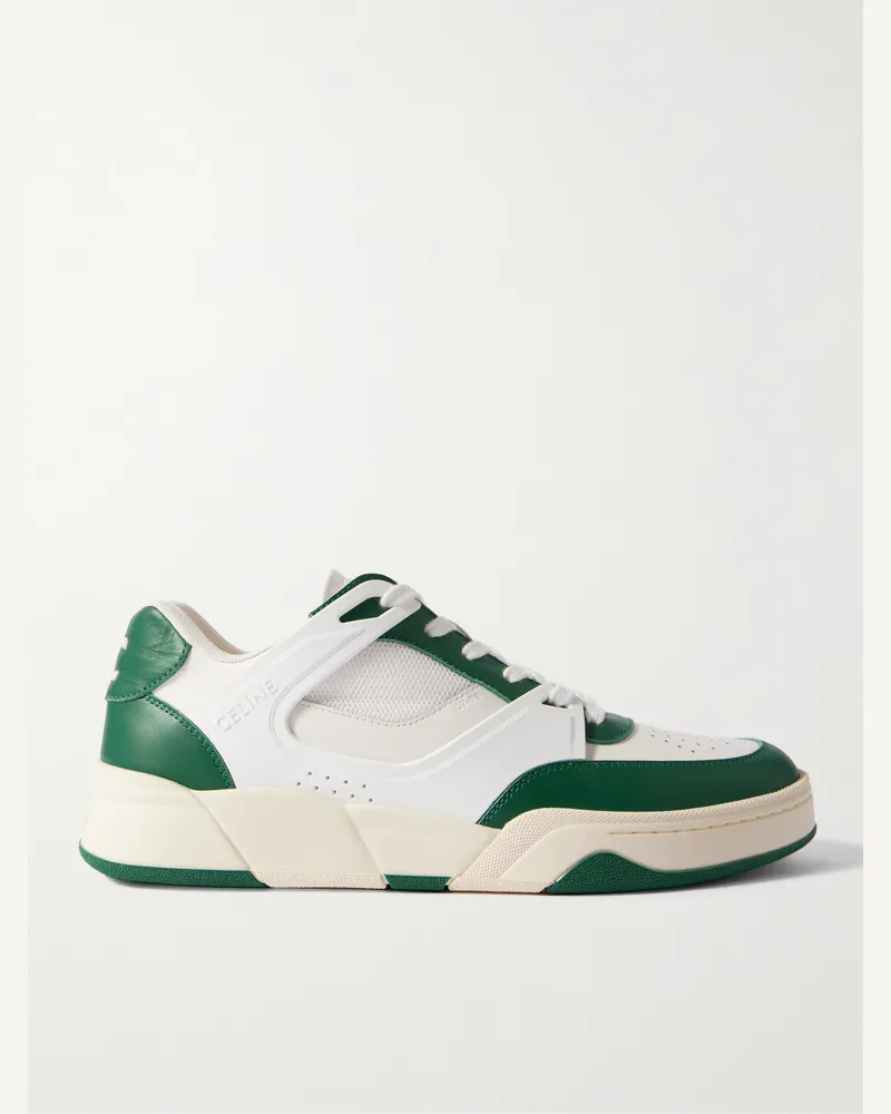 Celine CT-09 Sneakers aus Leder, Gummi und Mesh Grün