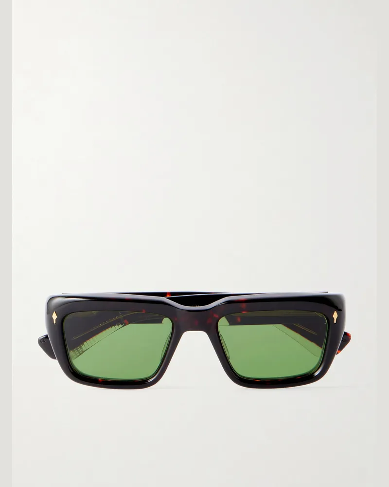 Jacques Marie Mage Walker Squared-Frame Acetate Sunglasses Tortoiseshell